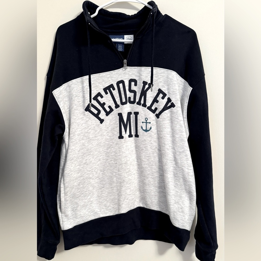Petoskey Michigan 1/4 Zip Sweatshirt